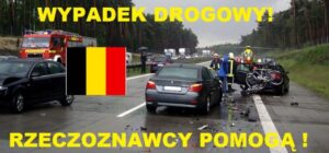 Wypadek samochodowy w Belgii